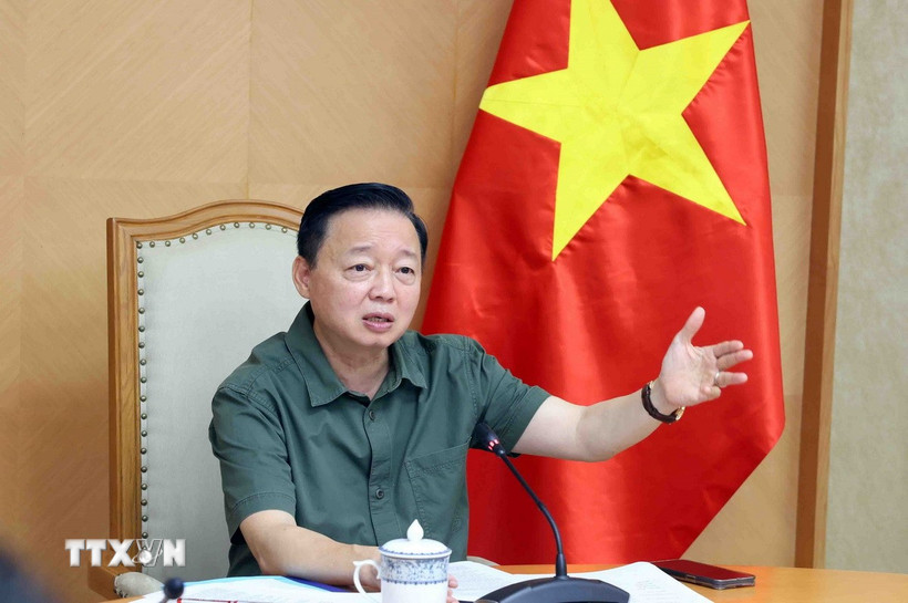 Phó Thủ tướng Trần Hồng Hà phát biểu. (Ảnh: Phạm Kiên/TTXVN)