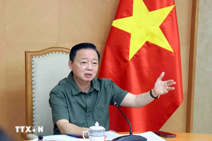 Phó Thủ tướng Trần Hồng Hà phát biểu. (Ảnh: Phạm Kiên/TTXVN)