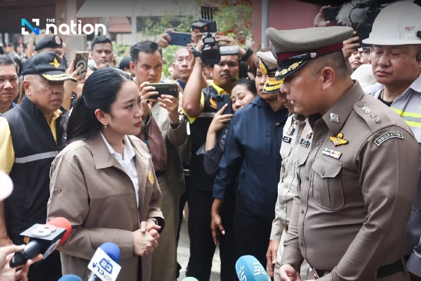 Thủ tướng Thái Lan tới Sa Kaeo để kiểm tra tình hình biên giới. (Nguồn: The Nation)