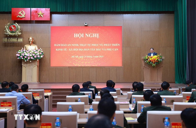 Hội nghị đảm bảo an ninh, trật tự phục vụ phát triển kinh tế-xã hội địa bàn Tây Bắc và phụ cận. (Ảnh: Dương Giang/TTXVN)