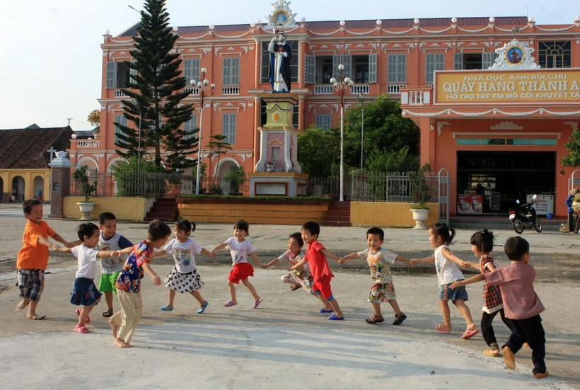 Cô nhi viện Thánh An Bùi Chu thuộc xã Xuân Ngọc, huyện Xuân Trường (Nam Định). (Ảnh : Nguyễn Thủy/TTXVN)