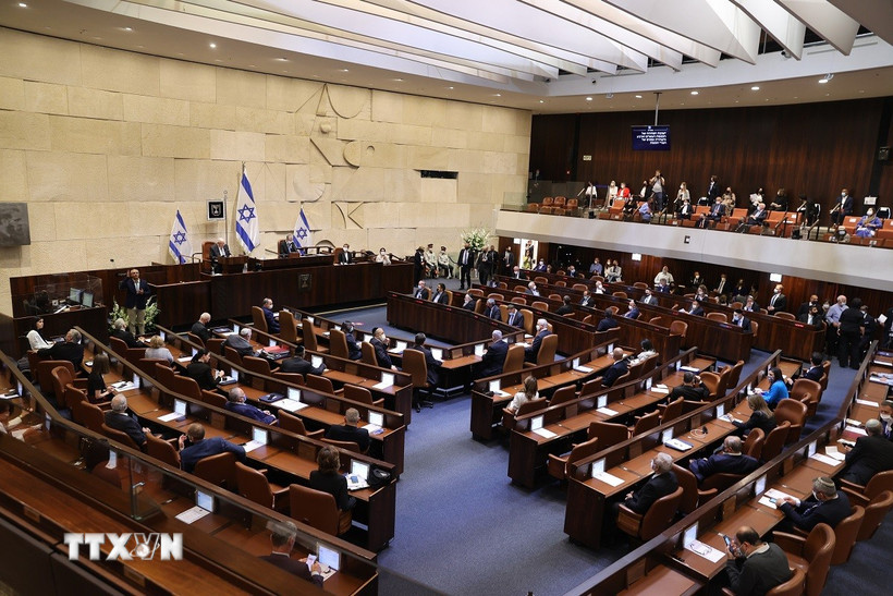 Toàn cảnh phiên họp Quốc hội Israel tại Jerusalem. (Ảnh: THX/TTXVN)