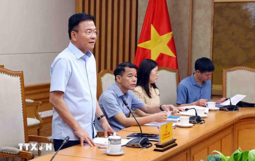 Phó Thủ tướng Lê Thành Long phát biểu. (Ảnh: Phạm Kiên/TTXVN)