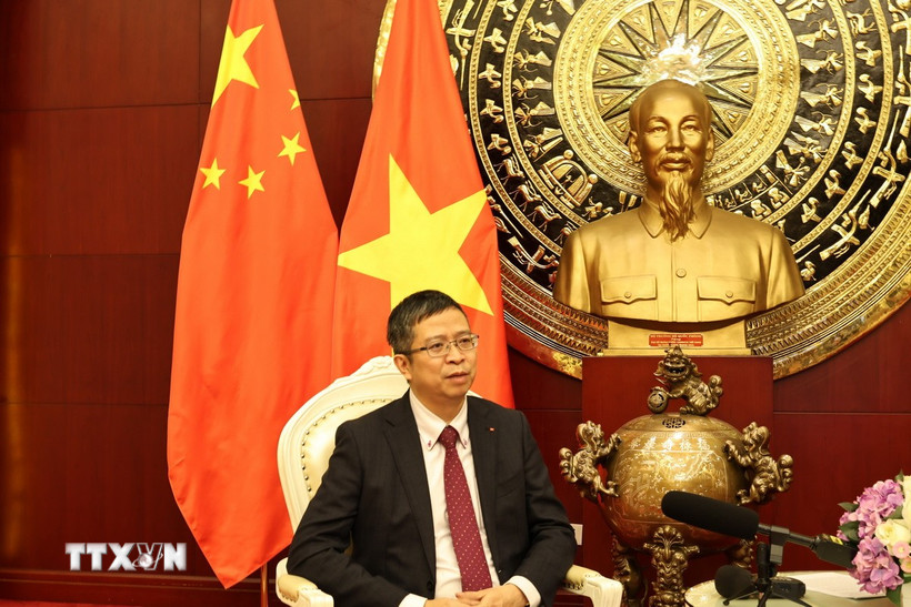 Đại sứ Việt Nam tại Trung Quốc Phạm Thanh Bình. (Ảnh: Quang Hưng/TTXVN)