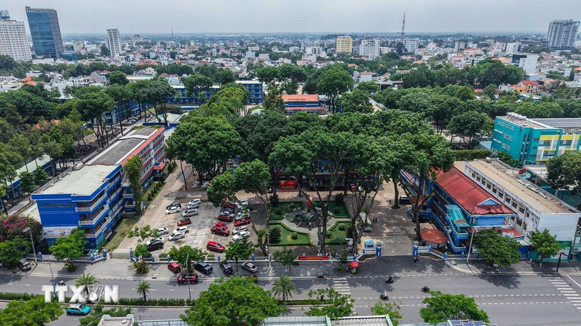 Trường Đại học Thủ Dầu Một. (Ảnh: Hoàng Hiếu/TTXVN)