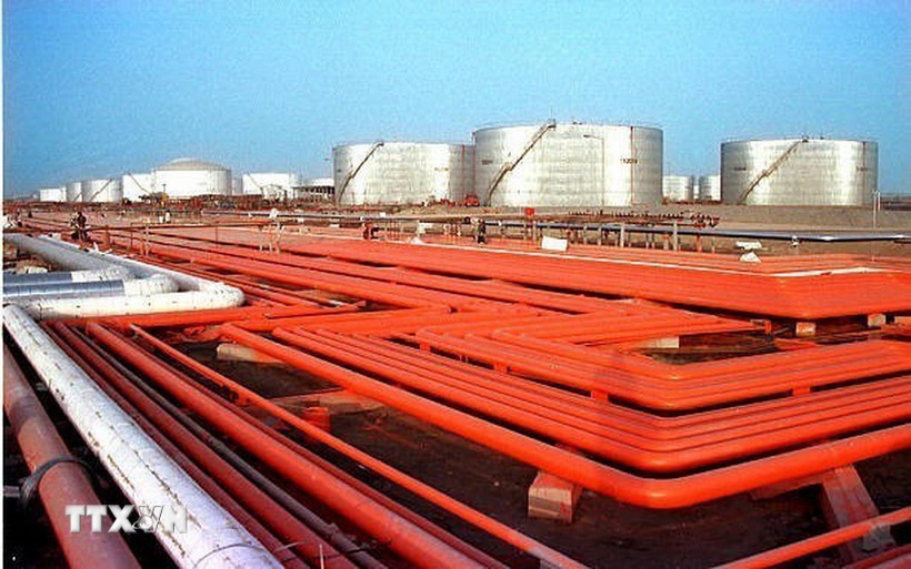 Cơ sở khai thác dầu của Iran tại thành phố Bandar-Abbas. (Ảnh: Getty Images/TTXVN)