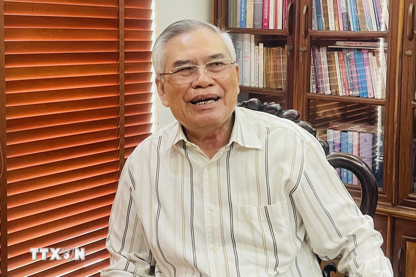 Phó Giáo sư-Tiến sỹ Lê Quý Đức, Nguyên Viện phó Viện Văn hóa và Phát triển - Học viện Chính trị Quốc gia Hồ Chí Minh. (Ảnh: Tuyết Mai/TTXVN)