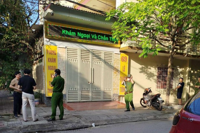 Lực lượng Công an đã nhanh chóng có mặt tại hiện trường. (Ảnh: Công an cung cấp)