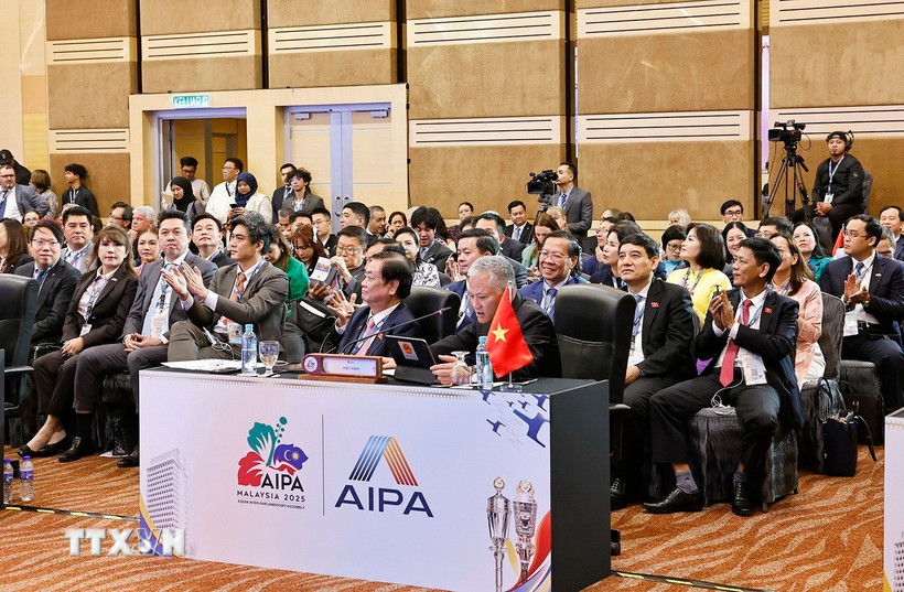 Đoàn Việt Nam dự Phiên toàn thể thứ nhất, Đại hội đồng liên Nghị viện các nước ASEAN lần thứ 46 (AIPA-46). (Ảnh: Doãn Tấn/TTXVN)