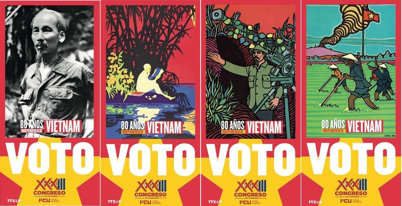 Phiếu bầu cử Đại hội Đảng Cộng sản Uruguay. (Ảnh: Diệu Hương/TTXVN)