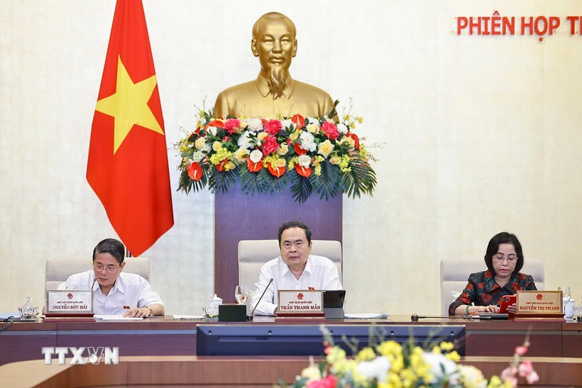 Chủ tịch Quốc hội Trần Thanh Mẫn phát biểu. (Ảnh: Doãn Tấn/TTXVN)