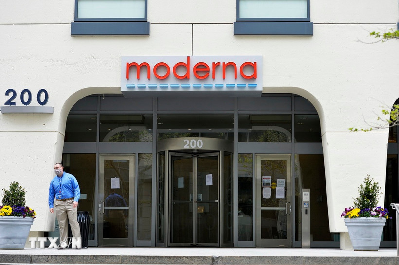 Trụ sở Tập đoàn công nghệ sinh học Moderna tại Cambridge, Massachusetts, Mỹ. (Ảnh: AFP/ TTXVN)