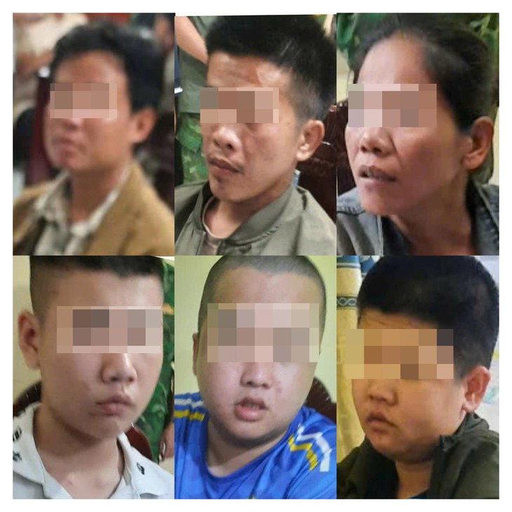 6 người nhập cảnh trái phép. (Ảnh: Biên phòng Thuận Bình cung cấp)