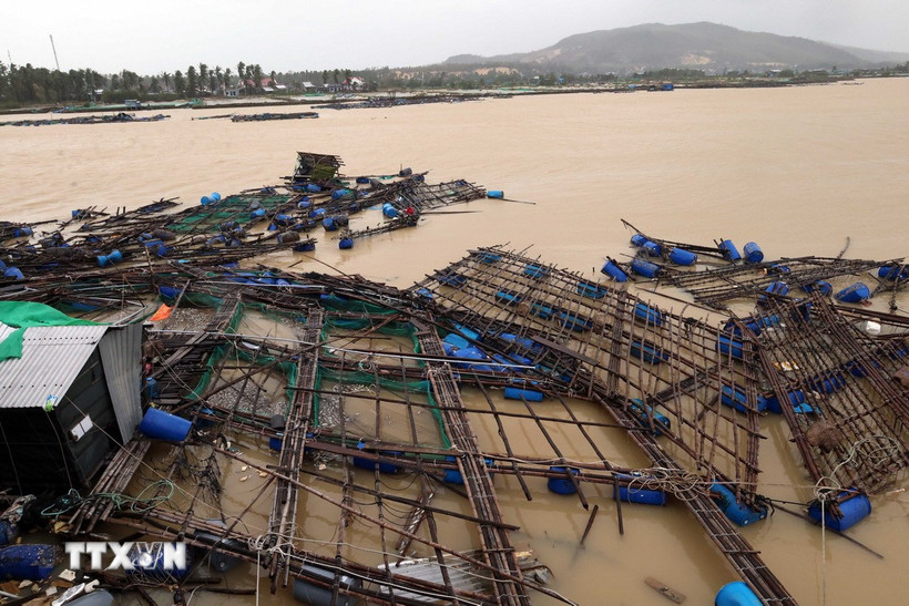 Mưa lũ gây thiệt hại nặng nề tại Đắk Lắk. (Ảnh: Phạm Kha/TTXVN)