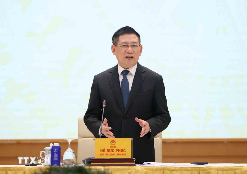 Phó Thủ tướng Hồ Đức Phớc phát biểu. (Ảnh: An Đăng/TTXVN)