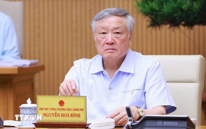 Phó Thủ tướng thường trực Nguyễn Hòa Bình phát biểu. (Ảnh: Dương Giang/TTXVN)