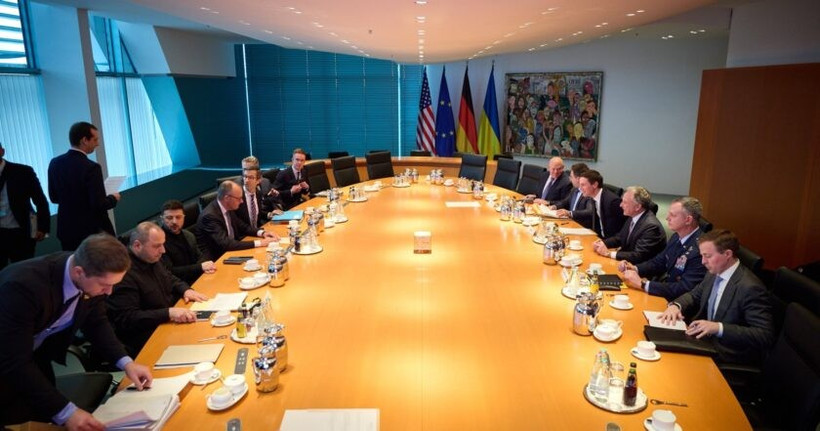 Quang cảnh cuộc đàm phán giữa Ukraine và Mỹ tại Berlin. (Nguồn: Văn phòng Tổng thống Ukraine)