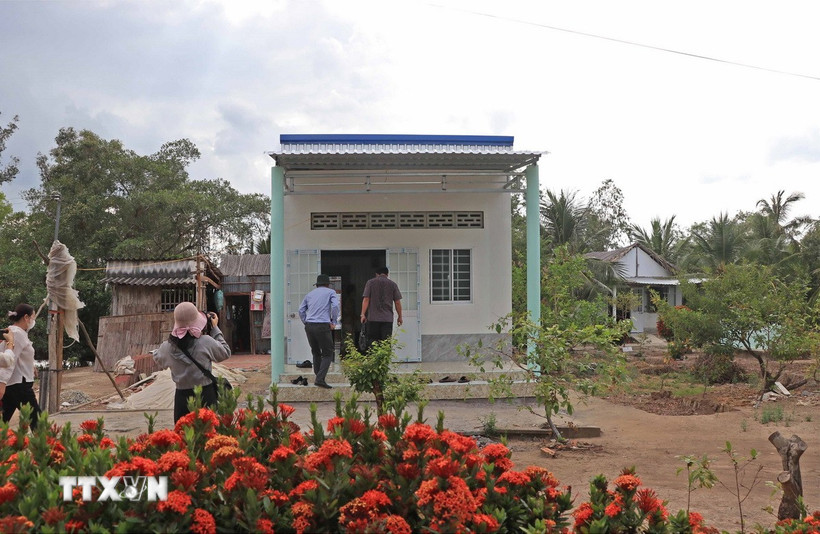 Tính đến ngày 17/6, tỉnh Cà Mau đã xây mới, sửa chữa hoàn thành 4.400 căn nhà, đạt 100% kế hoạch đề ra. (Ảnh: Huỳnh Anh/TTXVN)