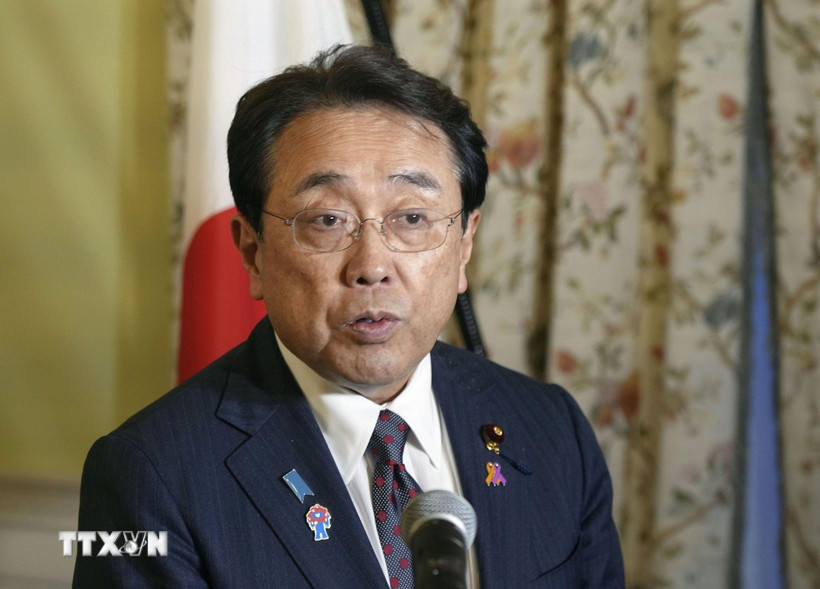 Bộ trưởng Tái thiết Kinh tế kiêm Trưởng đoàn đàm phán thuế quan Nhật Bản Akizawa Ryosei. (Ảnh: Kyodo/TTXVN)