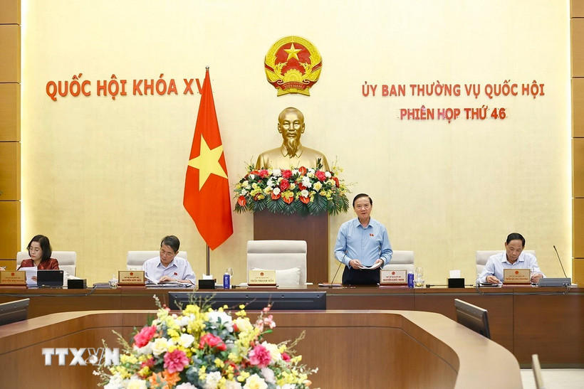 Phó Chủ tịch Quốc hội Nguyễn Khắc Định phát biểu. (Ảnh: Doãn Tấn/TTXVN)