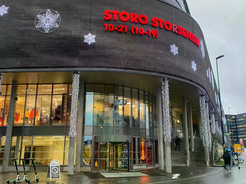Trung tâm thương mại Storo ở phía Bắc Oslo. (Nguồn: The Sun)