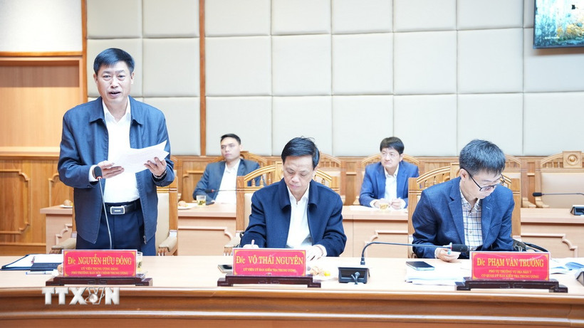 Quang cảnh buổi làm việc. (Ảnh: Tường Vi/TTXVN)