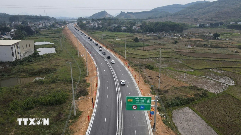 Cao tốc Tuyên Quang-Phú Thọ. (Ảnh: Hoàng Hải/TTXVN)