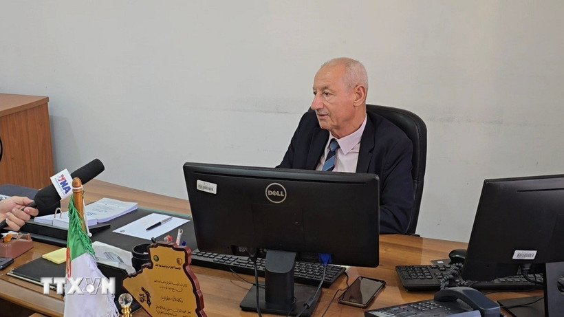 Ông Bounnah Liazid, Phó Tổng Giám đốc Hãng thông tấn Algeria (APS). (Ảnh: Nguyễn An/TTXVN)