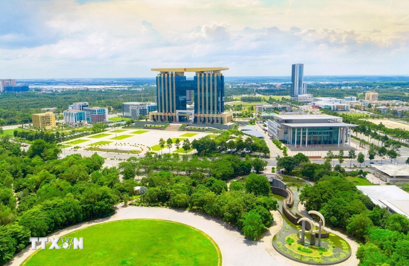 Một góc thành phố mới Bình Dương - nơi đặt trụ sở Trung tâm hành chính tập trung tỉnh Bình Dương. (Ảnh: TTXVN phát)
