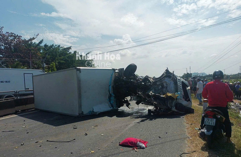 Hiện trường vụ tai nạn. (Nguồn: Báo Khánh Hòa)