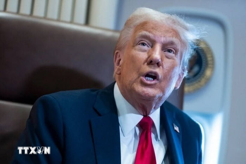 Tổng thống Mỹ Donald Trump tuyên bố tăng gấp đôi mức thuế đối với nhôm và thép từ Canada. (Ảnh: IRNA/TTXVN)