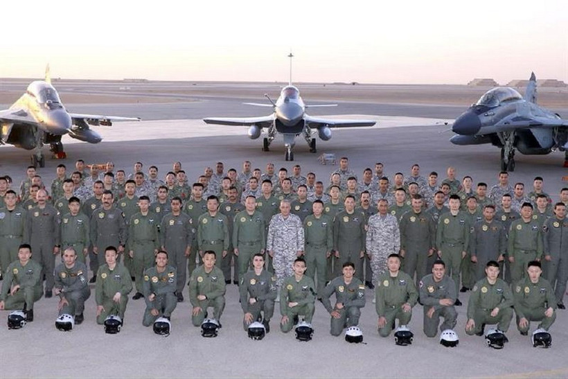 Thành viên hai đội tham gia tập trận. (Nguồn: Ahram online)