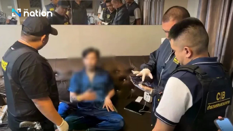 Nghi phạm Chia bị cảnh sát Thái Lan bắt giữ. (Nguồn: The Nation Thailand)