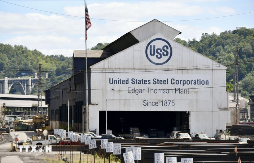 Trụ sở công ty thép US Steel tại Braddock, gần Pittsburgh, Pennsylvania, Mỹ. (Ảnh: Kyodo/TTXVN)