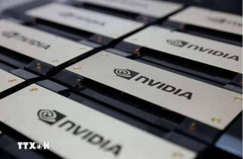 Siêu máy tính của Tập đoàn Nvidia. (Ảnh: Reuters/TTXVN)