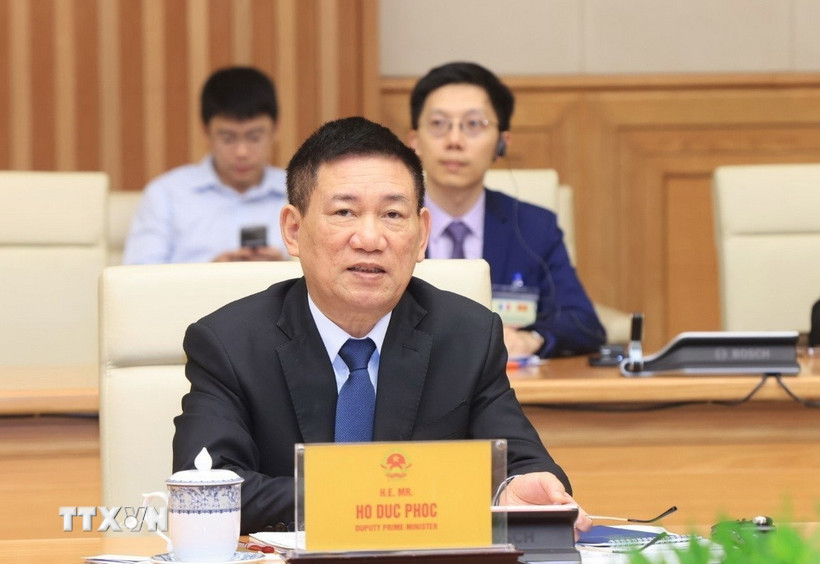 Phó Thủ tướng Hồ Đức Phớc phát biểu. (Ảnh: Tuấn Anh/TTXVN)