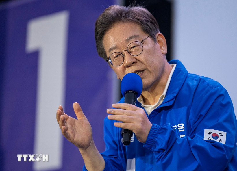 Ứng cử viên Tổng thống Hàn Quốc của đảng Dân chủ (DP) Lee Jae Myung. (Ảnh: Yonhap/TTXVN)