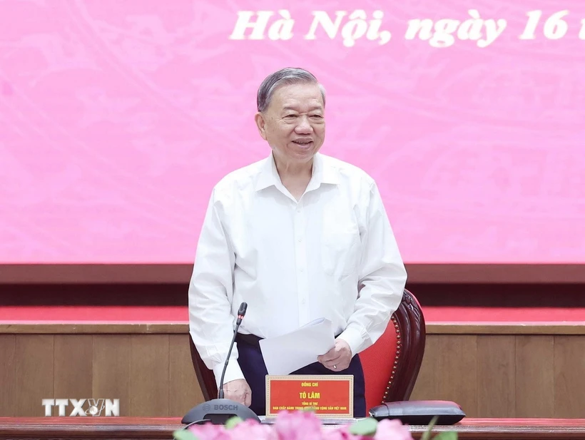Tổng Bí thư Tô Lâm phát biểu. (Ảnh: Thống Nhất/TTXVN) Tổng Bí thư Tô Lâm phát biểu. (Ảnh: Thống Nhất/TTXVN)