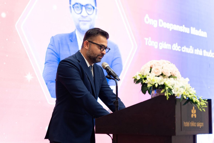Ông Deepanshu Madan, Tổng Giám đốc Pharmacity, phát biểu tại hội thảo. (Ảnh: Vietnam+)