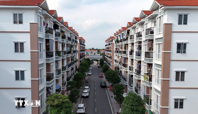 Khu nhà ở xã hội Hoàng Huy, huyện Thủy Nguyên, thành phố Hải Phòng. (Ảnh: Tuấn Anh/TTXVN)