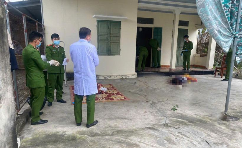 Hiện trường nơi xảy ra vụ việc tại nhà chị Đ.T.N. (Ảnh: Công an tỉnh Thanh Hóa)