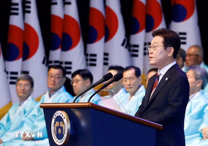 Tổng thống Hàn Quốc Lee Jae Myung. (Ảnh: Yonhap/TTXVN)