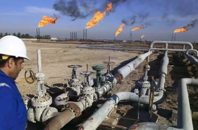 Đường ống dẫn dầu tại tỉnh Kirkuk, Iraq. (Nguồn: AP)