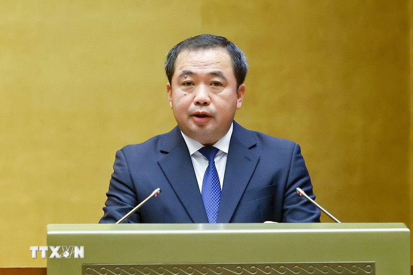 Bộ trưởng Bộ Nông nghiệp và Môi trường Trần Đức Thắng phát biểu. (Ảnh: Doãn Tấn/TTXVN)