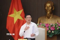 Phó Thủ tướng Hồ Đức Phớc phát biểu tại cuộc họp. (Ảnh: An Đăng/TTXVN)