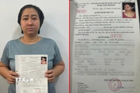 Đối tượng Lê Thị Hoàng Oanh bị bắt sau 15 năm trốn truy nã ở nước ngoài. (Ảnh: TTXVN phát)