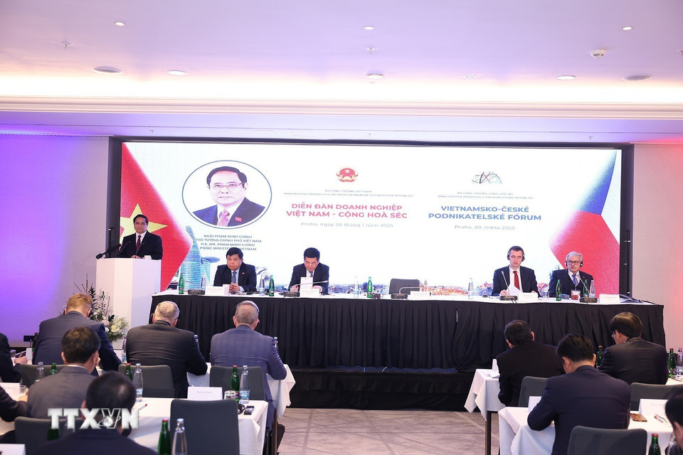 Diễn đàn Doanh nghiệp Việt Nam-Cộng hoà Séc. (Ảnh: Dương Giang/TTXVN)