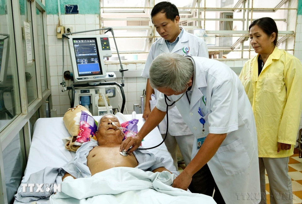 Bệnh viện Đa khoa khu vực Bồng Sơn (hạng 2) được đầu tư trang thiết bị, đào tạo nhân lực chất lượng cao phục vụ khám chữa bệnh cho người dân của 4 huyện miền núi phía Bắc trong tỉnh Bình Định và 3 xã của huyện Đức Phổ (Quảng Ngãi). (Ảnh: Dương Ngọc/TTXVN)