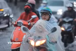 Hà Nội ngập nhiều tuyến phố vì bão Bualoi. (Ảnh: Hoài Nam/Vietnam+)