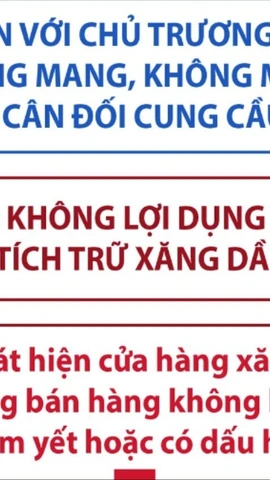 Người dân và doanh nghiệp không tích trữ xăng dầu